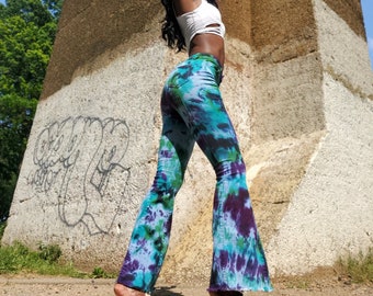 Jean Tall avec entrejambe tie-dye et bas cloche, XS-1XL