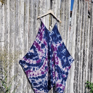 Navy & Lila Batik Festival Jumpsuit
