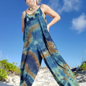 Earthy Greens Tie Dye Jumpsuit
