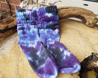 Cool Skater Socks, Tie Dye Slouchy Socks, 3 Sizes, Men, Women