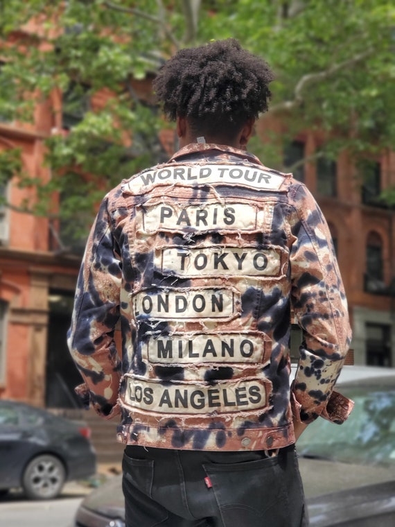 BLEACHED & Dyed Denim Jacket - Etsy