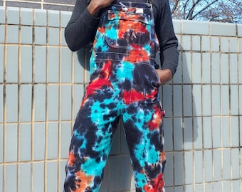 RESERVADO para MAYA Mono de algodón teñido con técnica tie-dye de color personalizado para músicos