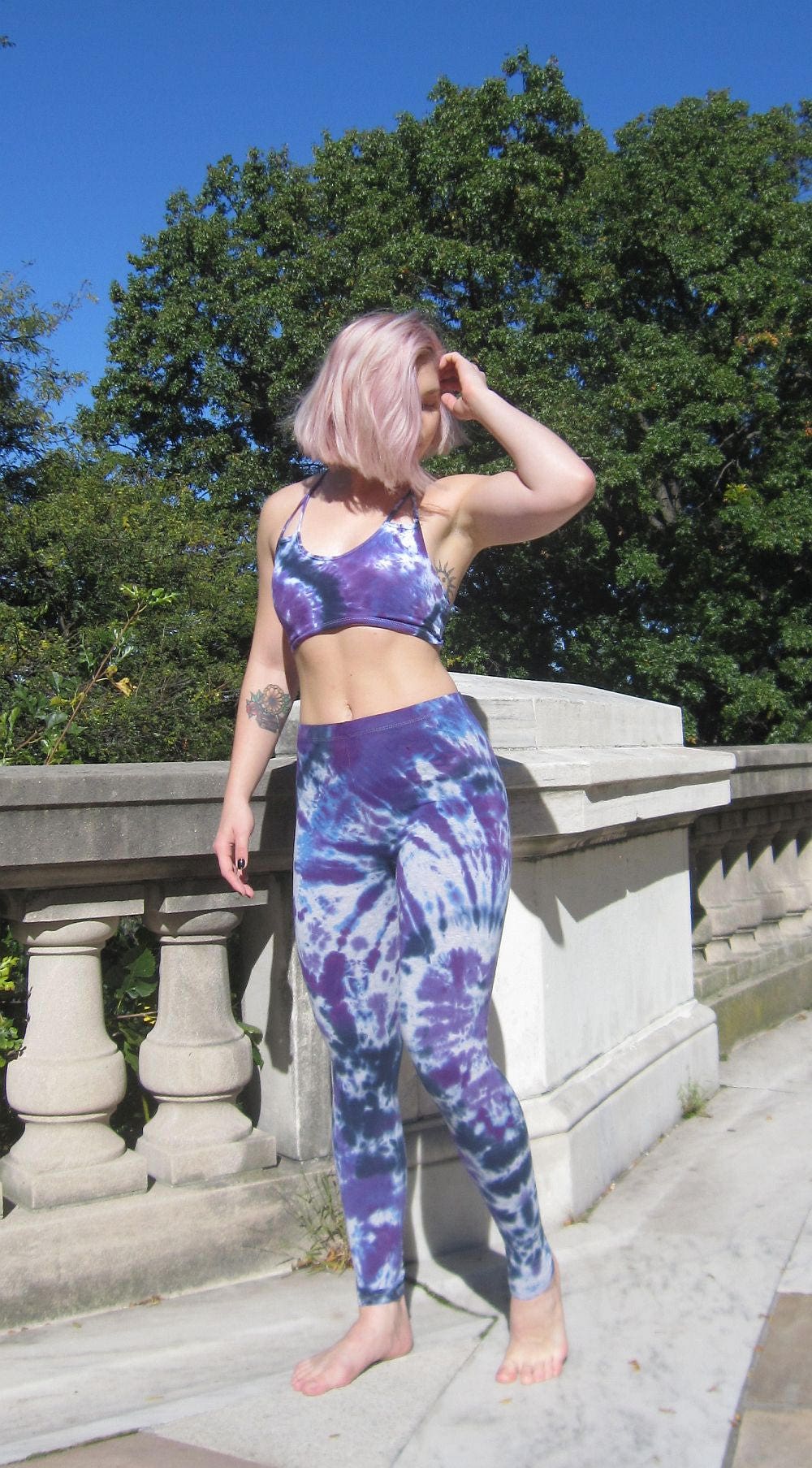 Tie dye yoga set Clearance