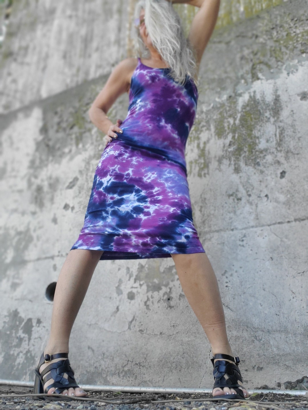Green Tie Dye Bodycon Dress