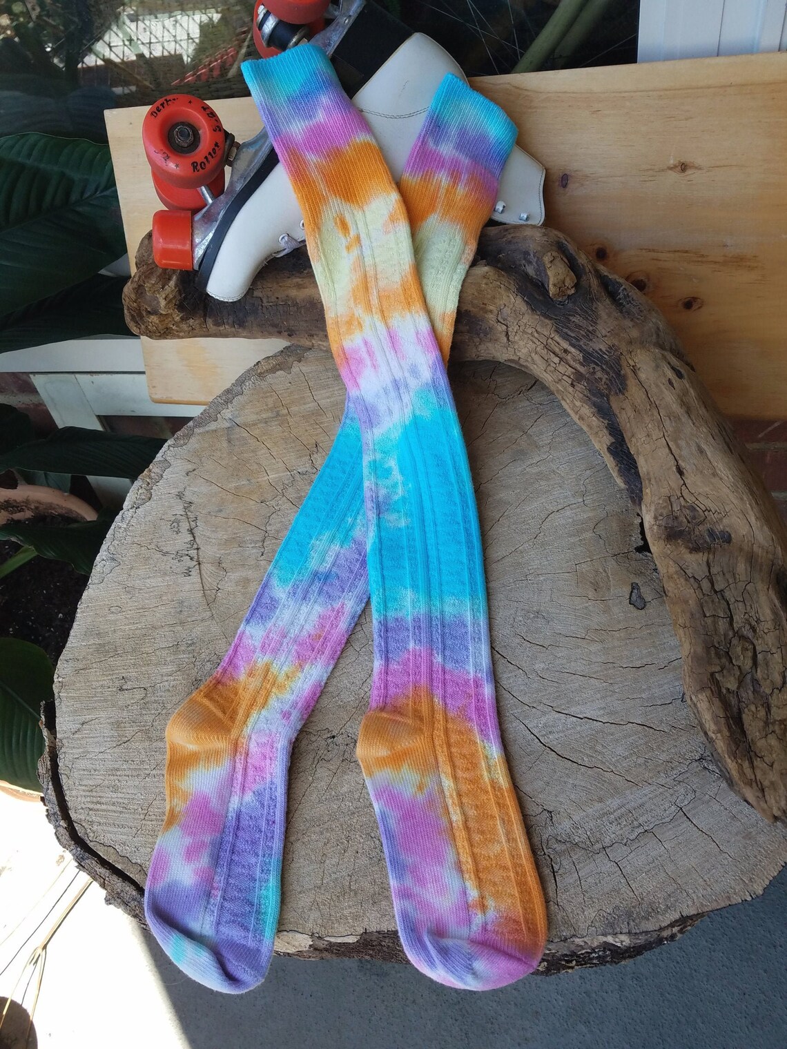pastel tie dye socks