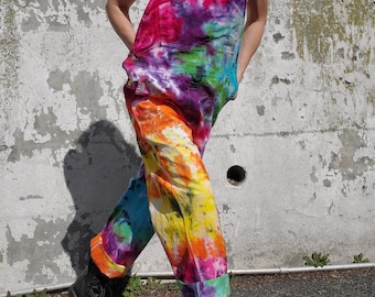 Groovy Tie Dye Overalls, Unisex, Dickie's