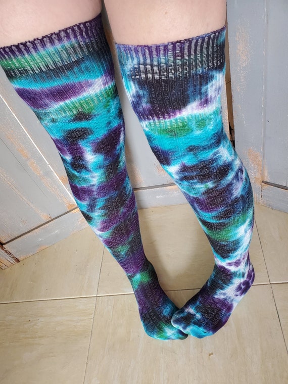tie dye high socks