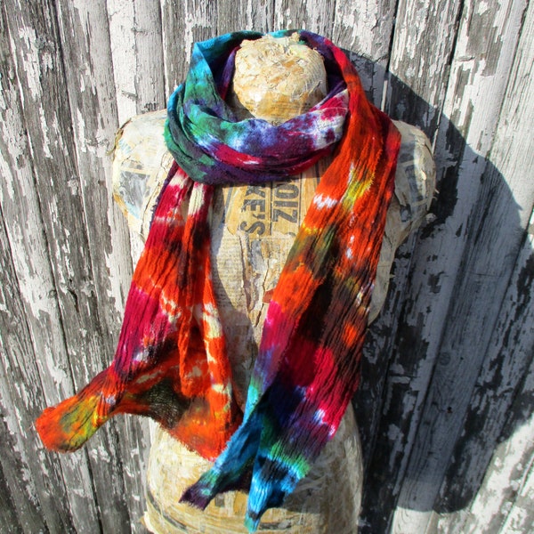 Rainbow Galaxy Tie Dye Scarf in Different Sizes