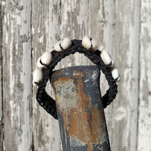 Cowrie Shell & Black Hemp Bracelet image 3