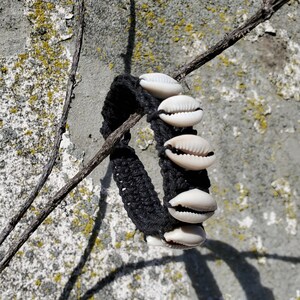 Cowrie Shell & Black Hemp Bracelet image 8