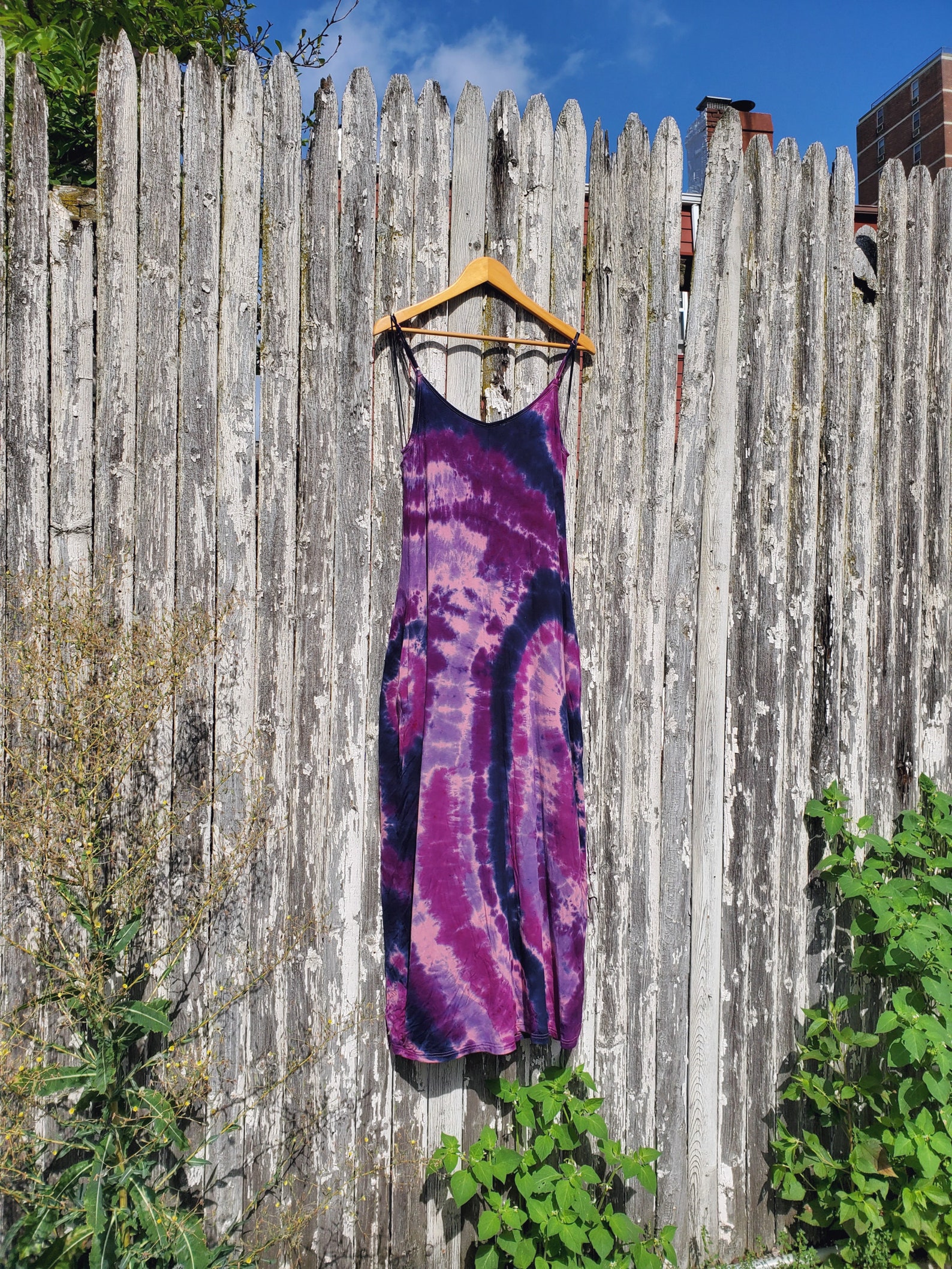 Tie Dye Summet Dreasez Purple Tie Dye Summer Dress With Pockets - Etsy