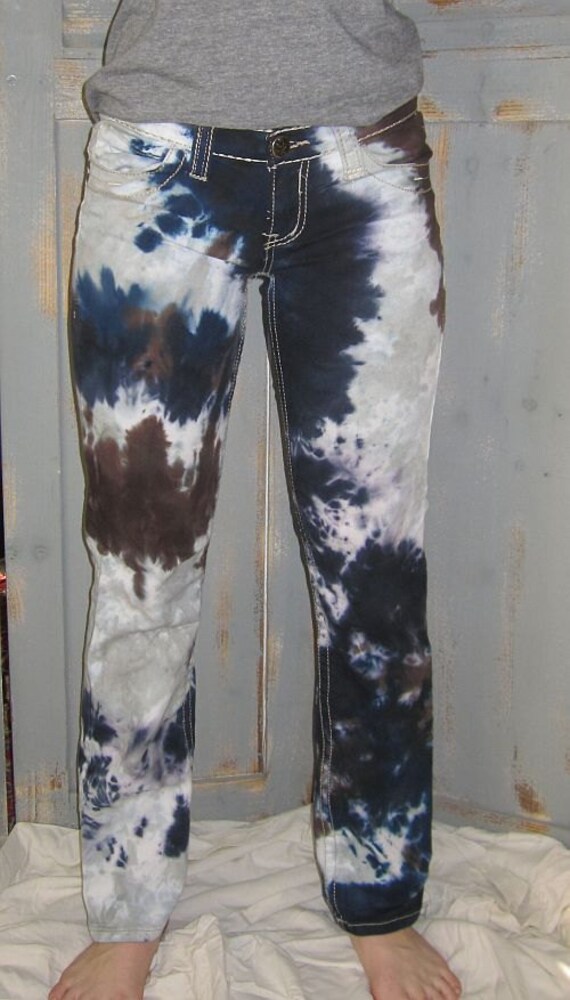 Low Rise Hipster Jeans Tie Dye | Etsy