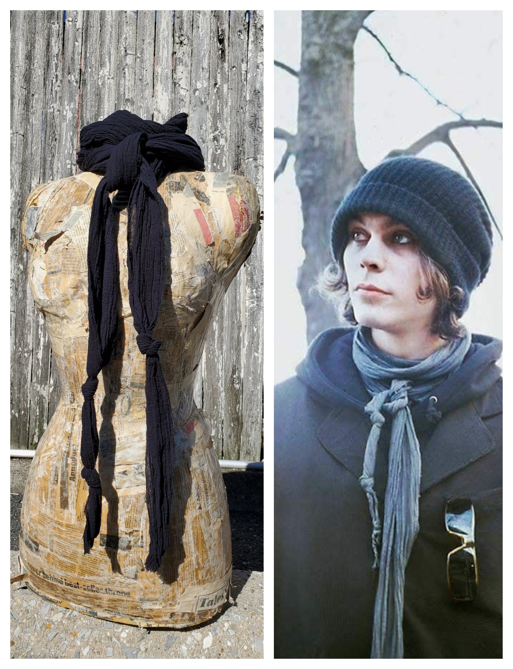 Extra Long Knotted Rockstar Scarf ville Valo Custom Color pic