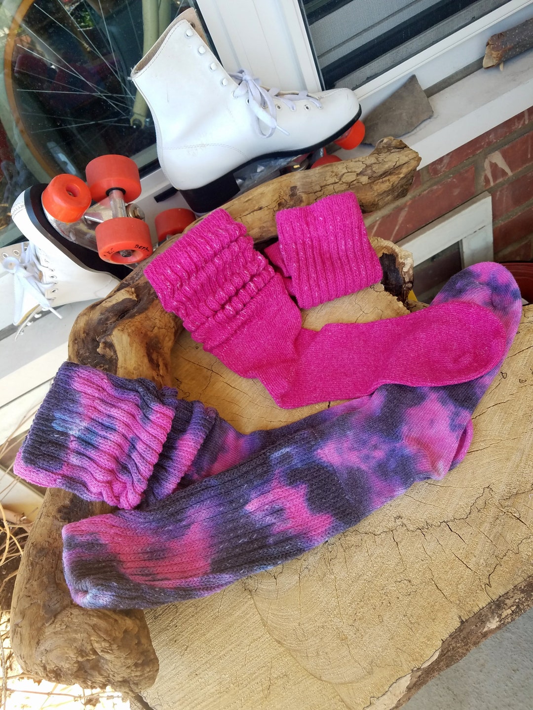 PINK GALAXY Tie Dye Slouchy or Crew Socks –