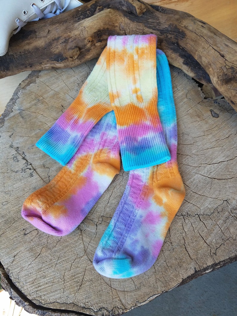 pastel tie dye socks