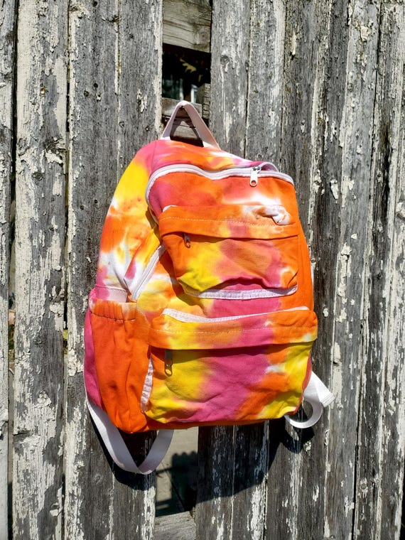 Tie Dye Backpack in Bright Colors - Etsy display picture 3