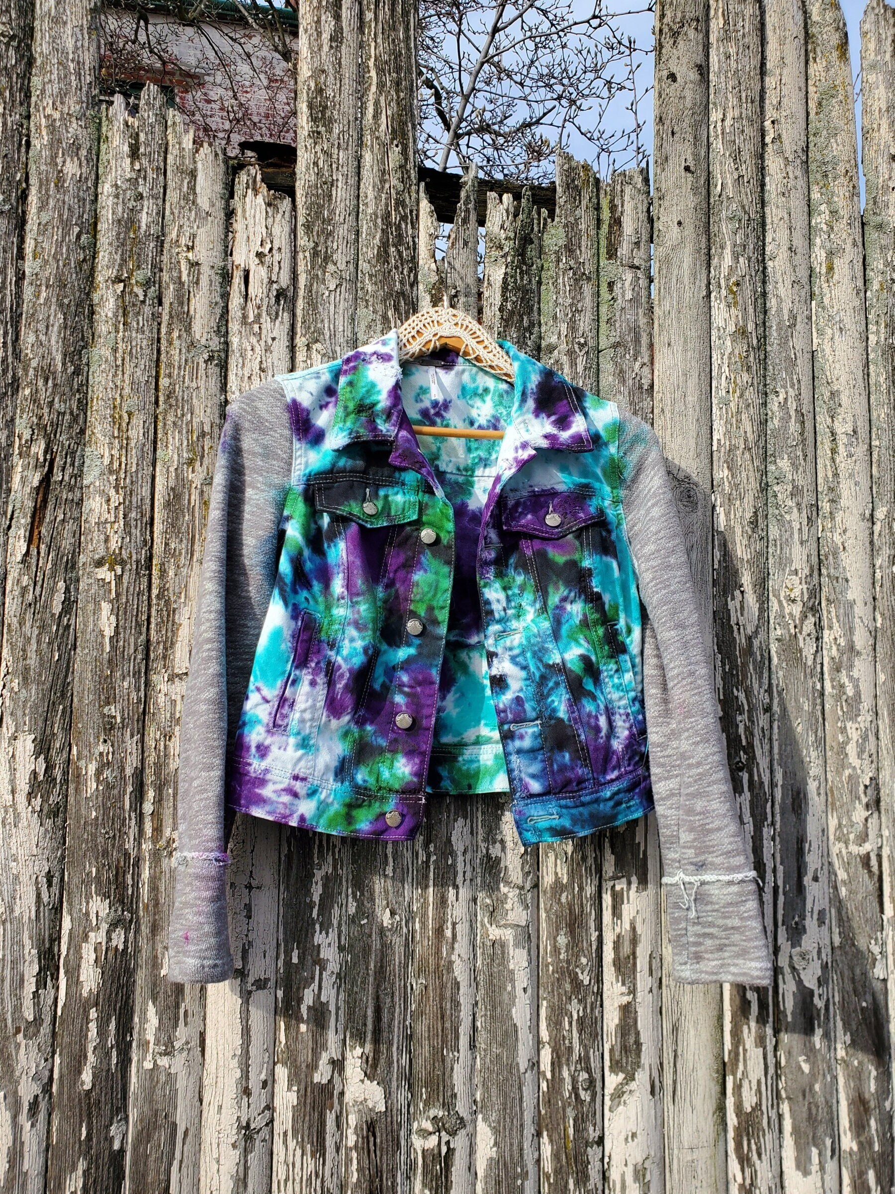 Reclaimed Free People Jacket in Tie Dye, RARE FIND!