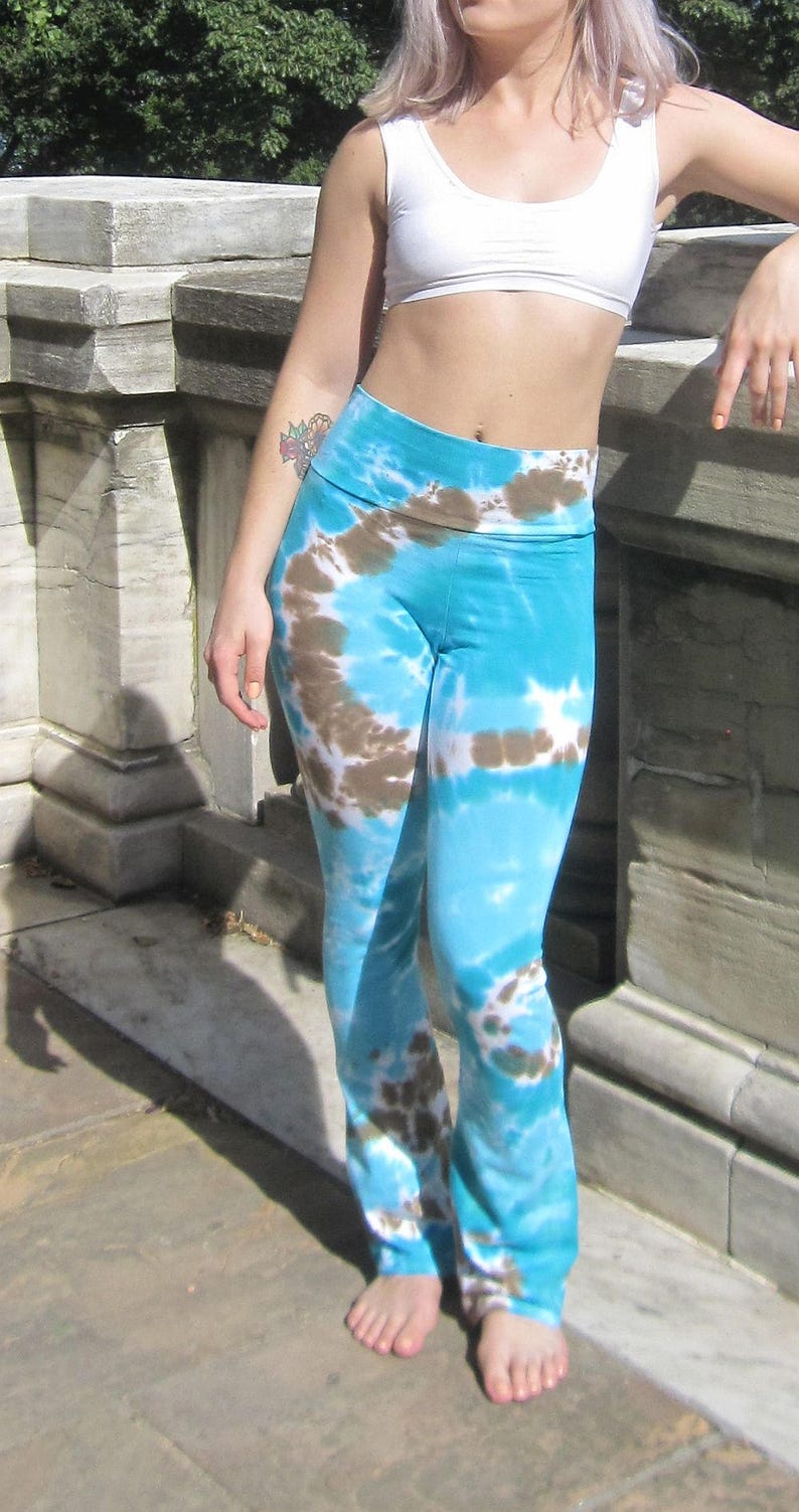 Flare Tie Dye Yoga Pants S2XL Boho Pants Plus Curvy Sizes Etsy