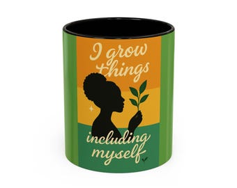 Tazza "Mamma delle piante", Magia delle ragazze nere, Decorazione botanica
