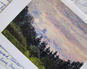 Evergreens Landscape- Blank Greeting Card