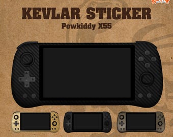 Adhesivo de piel Carbon Kevlar Edition para Powkiddy X55 (dispositivo no incluido)