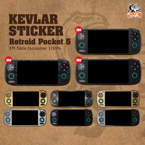 Carbon Kevlar Edition Skin Sticker for Retroid Pocket 5 (Device not included)