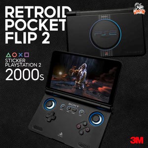 PS2 Edition 3M Skin Sticker for Retroid Pocket Flip 2 (Device not included)