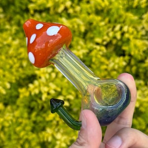 mushroom tobacco Mushroom Golden Metal Hand Pipe