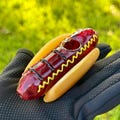 Hotdog Glass Smoking Pipe , Tobacco Pipe , Hand Pipe , Spoon Pipe , Gift For Smoker