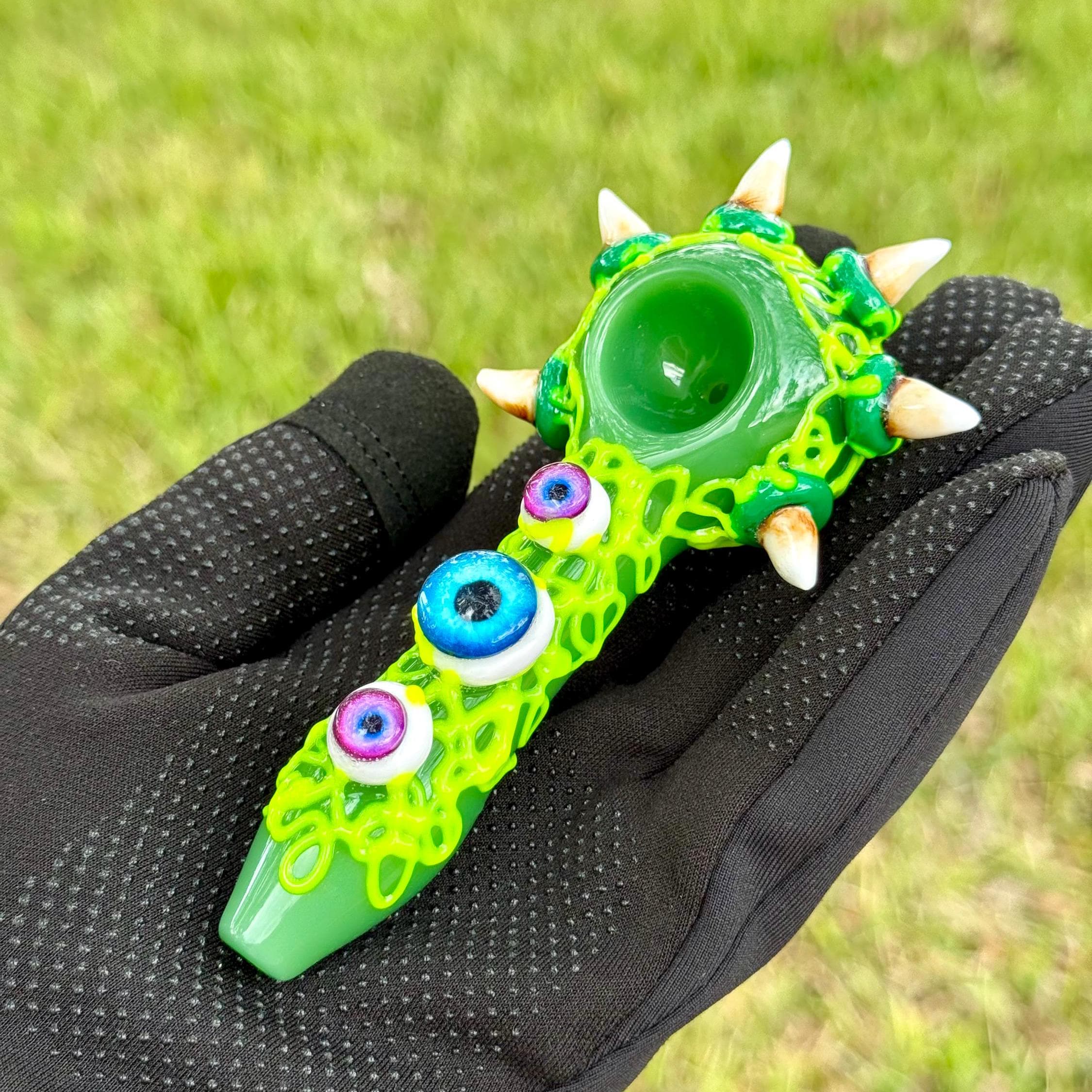 Night Glow Glass Smoking Pipe , Tobacco Pipe , Hand Pipe , Spoon Pipe , Gift For Smoker