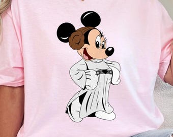 Star Wars Minnie Princess Leia Shirt, Star Wars Family Shirt, Disney Star Wars Shirt, Disney Trip Shirt 311144