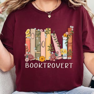 Booktrovert Shirt, Book Shirt, Book Lovers Tee, Gifts For Book Lover, Gifts For Librarian Women, Book Shirts For Women, Bookworm Tee 313069