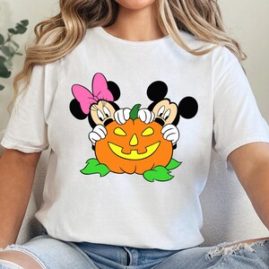 Disney Mickey Minnie Pumpkin Jack O Lantern Shirt, Mickey's Not So Scary Party Costume Tee, Disney Spooky Halloween Shirt 313590