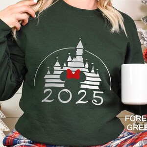 Mickey and Minnie Disney Castle 2025 Sweatshirt, Disney Family Hoodie, Disney Vacation Hoodie, Disneyland Trip Crewneck , Mickey Head 312514