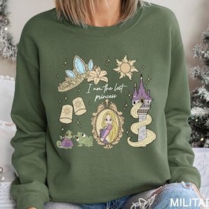 Retro Disney Tangled Rapunzel Sweatshirt, Disney Princess Rapunzel Sweatshirt, Lost Princess Hoodie, Magic Kingdom Princess Crewneck 313319