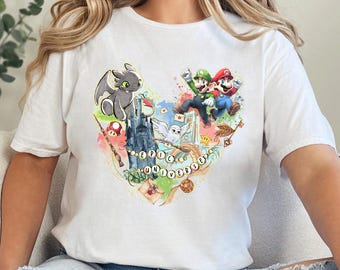 Watercolor Heart Epic Universe Shirt, Family Universe Park Trip Shirt, Orlando Park Epic Universe Shirts, Disney Epic Shirt 313416