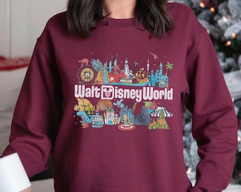 Retro Walt Disneyworld Sweatshirt, Vintage Disneyworld Sweatshirt, Disneyworld Mickey And Friends Hoodie, Retro Disney Crewneck 313554