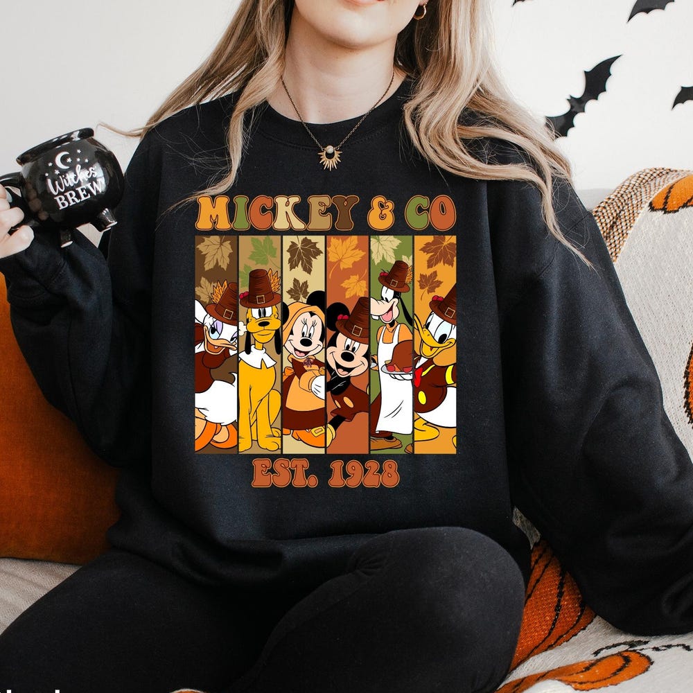Disney Mickey And Co Thanksgiving Sweatshirt, Disney Thanksgiving Hoodie, Disney Thanksgiving Sweatshirt, Mickey Co Hoodie, 311840 Bespoketshirt