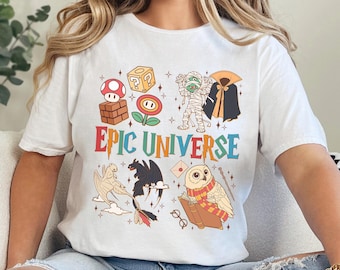 Camiseta retro de Epic Universe, camiseta de viaje familiar de Epic Universe, camisetas de Orlando Park de Epic Universe, camiseta de Universal Studios 313420