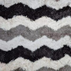 ZIGZAG Designer Area Rug -  Living Room Rug - Soft Fluffy Comfy Rug - Bedroom Carpet