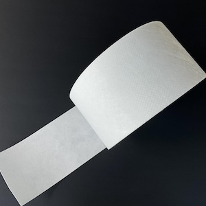4” Polyester Permanent Med. Wgt. Iron On Crinoline Buckram Drapery Header - Sold by the yard.