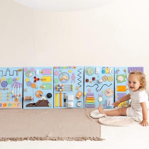Tableau occupé Montessori pour 1 ou 2 3 ans, tableau personnalisé pour tout-petits, cadeau d'anniversaire de bébé, tableaux occupés pour tout-petits, cadeau bébé