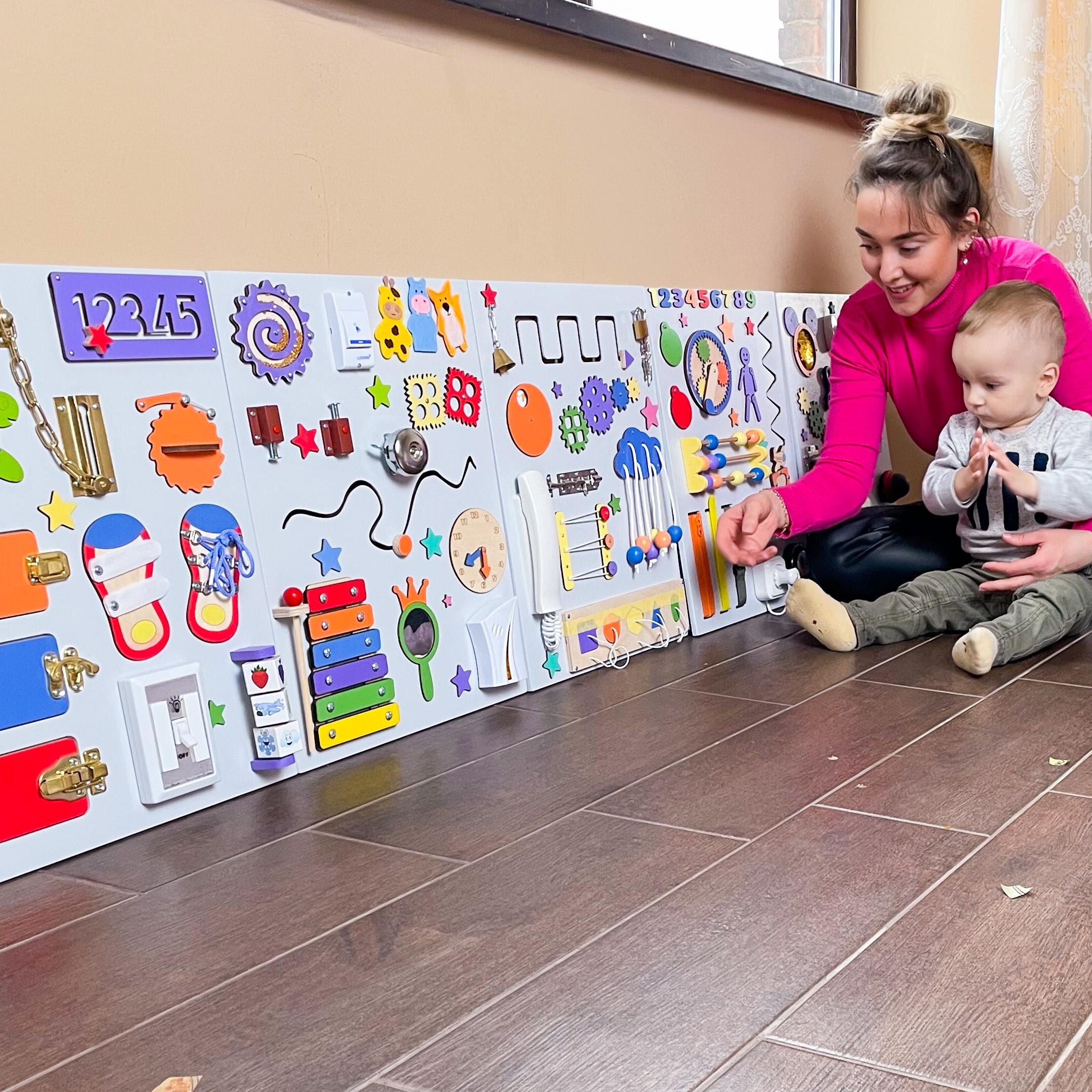 EXTRA LARGE Busy Board, Personalized Busy Board 1 Year Old Girl, Custom Board 1 2 3 Year Old, Personalized Board, Learning Montessori Board