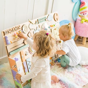 Busy board 1 year old, First birthday gift, Toddler busy board, Busy boards baby, Montessori activity board, Wooden sensory board