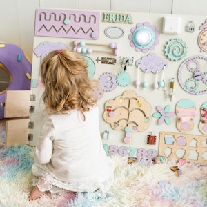 Super vente très grande planche occupée pour tout-petit cadeau, planche occupée 1 an, planche occupée bébé, jouets Montessori 1 an, jouets Montessori pour tout-petits