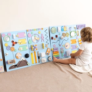 Busy board 1 year old, First birthday gift, Toddler busy board, Busy boards baby, Montessori activity board, Wooden sensory board