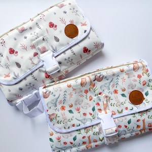 Cambiador de pañales para bebés, desmontable, impermeable, con bolsillos para toallitas y pañales, portátil y práctico para padres