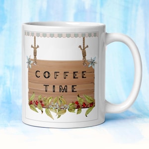 Mug Coffee Time, Mug amateur de café, Idée cadeau amateur de café, Mug idéal pour amateur de café