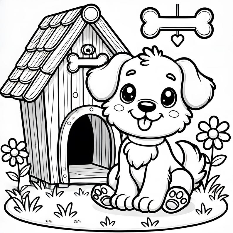  Malbuch-Kleine süße Tiere zum Ausmalen für Kinder jeder, der sie kauft Illustration 