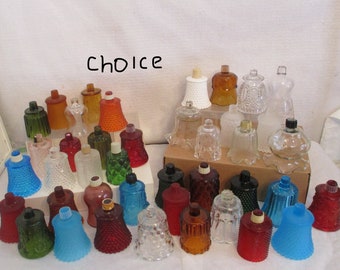 Votives Colored Clear Glass  Candle Cups Choice SINGLE Pattern Vintage  A